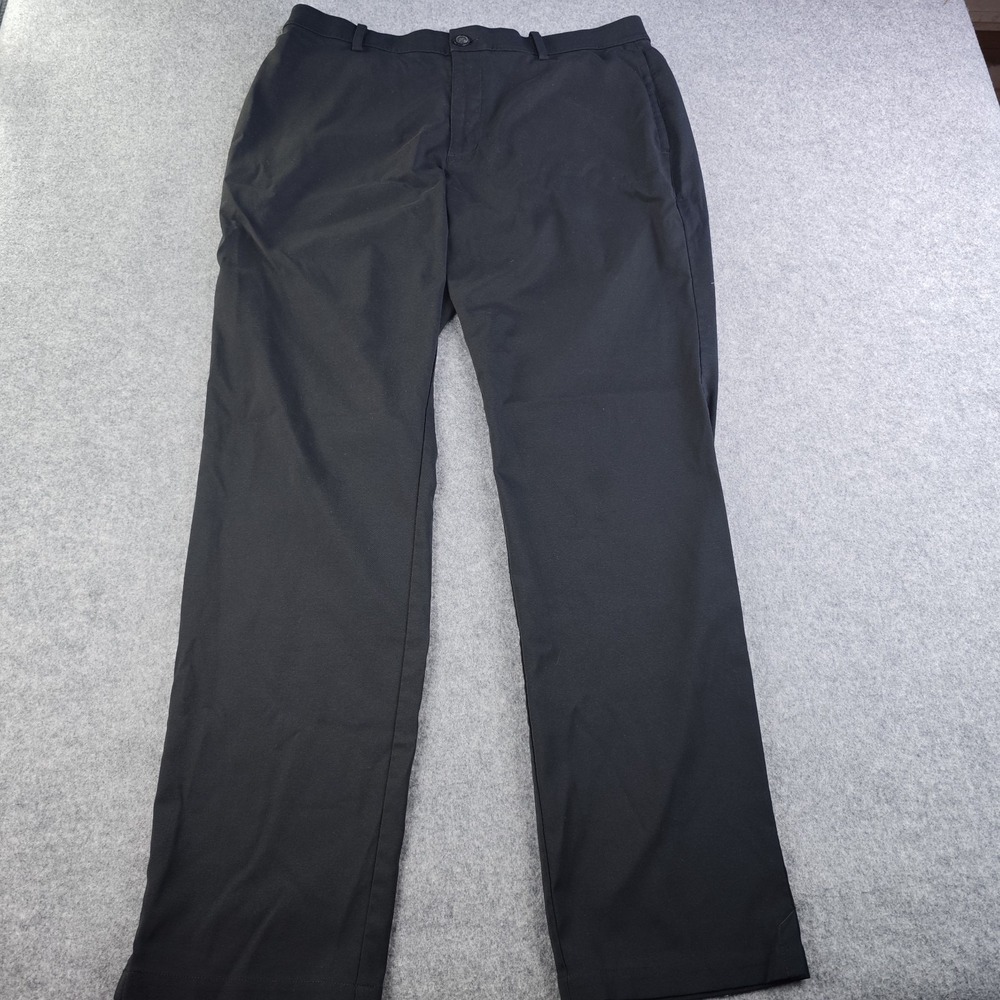Nike Dri Fit Golf Pants Mens 36x32 Black Flat Front Performance Stretch Standard